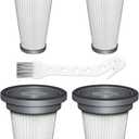 4 Pack T350 HEPA Filter Replacement Attachments Compatible with Trucozie T350 Cordless Lightweight Stick Vacuum Cleaner, 4 HEPA Filters, 1 Cleaning Brush