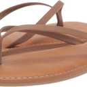 Amazon Essentials Women's Thong Sandal (9.5 Wide, Dark Brown)