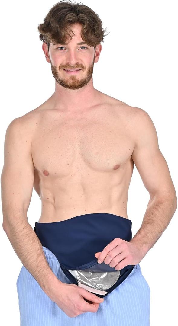 Ostomy Belt | Leak & Odor Protection | Abdomen Ostomy Bag Covers for Men and Women | Sports and Daily Life | Size L, Dark Blue Ostomy Belt | Leak & Odor Protection | Abdomen Ostomy Bag Covers for Men and Women | Sports and Daily Life | Size L, Dark Blue