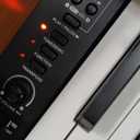 88 Key Weighted Digital Piano - Wooden Desk Electric Piano Transforms Between Desk and Vanity - Progressive Hammer-Action Keyboard, Perfect for Beginners with MIDI Functionality (1852 Brown)