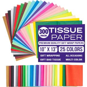 3 x Purple Papers Multicolor Assorted Gift Tissue | 10x13 Inches Pack of 300 Sheets| Small and Medium Sizes for Holiday, Wrapping and Gifting Tissue Paper Needs