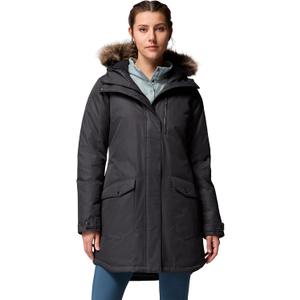 Columbia Womens Suttle Mountain Long Insulated Jacket, Black, Medium