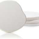 Diatomaceous Earth Coasters Set of 8，Cool Absorbent Quick-Dry Drink Coasters for Desks, Cute Modern Stone Design with Stylish White Aesthetic (8, White)