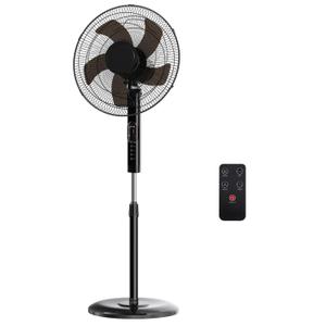Simple Deluxe 16 inch Pedestal Fan, Quiet Oscillating Standing Fan with Adjustable Height & Tilt, 15H Timer, 3 Speeds & 3 Wind Modes, Floor Fan for Bedroom, Office, Living Room and Home Use, Black