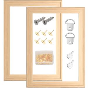 2 Pack 12"x 16" DIY Wood Canvas Stretcher Bars, Canvas Frames Kit-Easy to Assemble,Wooden Frames Kit for Oil Painting,Canvas Painting，Embroidery Stitch and Needlepoint Arts Supplies (12 * 16)
