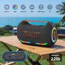 ZEALOT Upgrade 350W Max Loud Wireless Outdoor Bluetooth Speaker, OTG, Custom Sound APP, Dual Pairing, XBass, 48000mAh, Outdoor Waterproof Speaker for Beach, Live Stream, Travel and Party