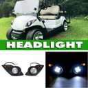 Headlight Tail Light Kit Compatible with Yamaha G29 Drive Golf Carts 2007-UP Street Legal Headlights Kit LED Light Kit Assembly