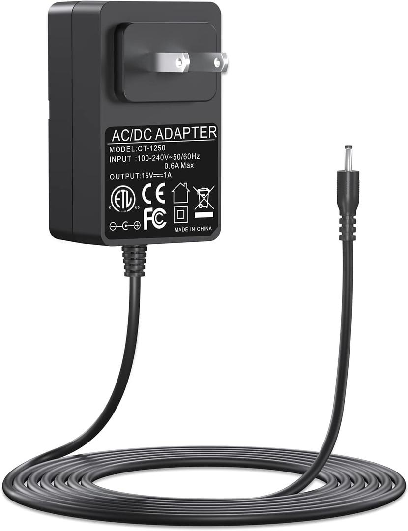 15V 1A Power Supply Charger for Car Jump Starter, Peak 450A 500A 600A 800A 1000A for Auto Battery Booster Schumacher TACKLIFE T6 DBPOWER DJS50 GOOLOO Power Supply