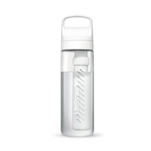LifeStraw Go Series  BPA-Free Water Filter Bottle for Travel and Everyday use removes Bacteria, parasites and microplastics, Improves Taste, 22oz; Clear
