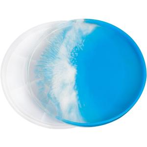 Gartful Rolling Tray Mold for Resin, Large Round Serving Tray Mold with Edges, Plate Silicone Epoxy Casting Mold for Agate Tray, Serving Board, DIY Jewelry Holder, Fruit Snack Tray, Home Decoration