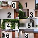 Modern 8-Inch Black Stainless Steel Floating House Numbers - Sleek & Visible Address Number for Home/Office- Weatherproof & Easy Install/Number 8