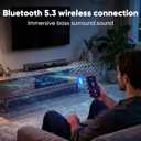 Sound Bar for Smart TV with Deep Bass & Crystal Dialogue 60W 2.0 Channel Soundbar, Dual Woofers & Silk Dome Tweeter, Bluetooth 5.3, ARC/Optical/AUX, 17-Inch Wall Mountable for PC Projector Gaming