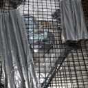 Finnhomy 4 Tier Heavy Duty Commercial Grade Rolling Cart with Handle Bar, Metal Wire Utility Cart with Wheels, Shelf Size 18" D x 30" W, NSF Listed, Black