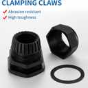 Cable Gland Waterproof,LISTENJIALE 50 pcs Adjustable 3-16mm Waterproof Cable Connectors PG7 PG9 PG11 PG13.5 PG16 PG19 Plastic Cable Gland Joints with Gaskets in PP Box(Black)