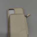 Wallet Case for iPhone 11 Pro Max 6.5 & Shoulder Strap Ring Buckle, Luxury PU Leather Zipper Flip Organ Purse, Credit Card Holder Stand Phone Cover for iPhone11 11pro Promax i XI Plus, Cream