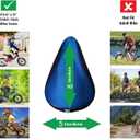 MI0512 Kids Bike Gel Seat Cushion Cover, 8x5 inch Child Bike Seat Cover Premium Comfortable Small Bicycle Saddle Pad (Blue)