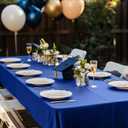 Pureegg Plastic Table Cloth Disposable 8 Pack, 54 x 108 Inch Table Cloths, Graduation Decorations Class of 2026, Graduation Party, Tablecloths, Rectangle, Plastic Cover, Leakproof & Sturdy, Navy Blue