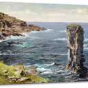 crmotu Coastal Landscape Wall Art, Coastline Mountain Cliff Scenery Canvas Painting, Ocean Nature Scenic Rustic Home Decor, Nautical Large Wall Decor Living Room Bedroom Art Prints 20X40 In (40L" x 20W", Breathtaking Coastal View)