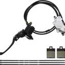 PRO BAT Hydraulic Rear Disc Brake Caliper Master Cylinder with Brake pads for GY6 150cc 200cc 250cc Chinese ATV Quad 4 Wheeler Dune Buggy Go Kart Taotao Coolster Roketa Peace SunL