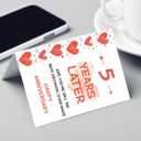 2 x FANCYLUCKY Happy 5th Anniversary Card for Husband Wife, Wood Anniversary Card Gifts for Him Her, 5 Years Married Gift for Husband Wife