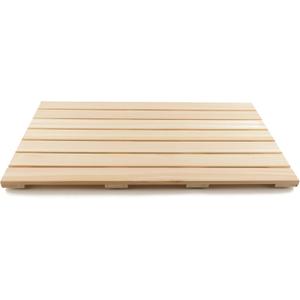 BOUMBI Extra-Large Hinoki Wood Bath Mat with Non-Slip Rubber Pad Cypress Wood Shower Mat (33.5 x 19.7 x 1 Inches) (X-Large)