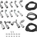 AC Hose Kit R134a for GM Cars Truck Vehicle such as for Buick Chevrolet Cadillac GMC Wuling Baojun Holden Air Conditioning Ext Length Hoses with Fittings and O-rings