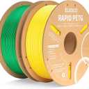 ELEGOO Rapid PETG 3D Printer Filament Bundle 1.75mm Yellow/Green 2KG
30-600mm/s High Speed Printing; Smooth Flow; Strong Layer Adhesion; +/-0.02mm Accuracy; for FDM 3D Printers; 2 x 1kg Spools