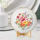 2 x NiHome Wooden Display Stand for Plates, Photos, Frames, Books, Art, Collectibles, Cookbooks, Easy Assembly Versatile Card and Menu Display Holder, Sleek Design for Home, Office, Gallery Dcor (2PCS)