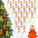 Patelai 36 Pcs Christmas Drink Balls Clear Shot Glass Ornaments Christmas Tree Fillable Ornaments Plastic Xmas Water Bottle Bulbs for Holiday Party Decorations Indoor Outdoor(Xmas Tree,50 ml)