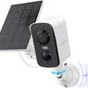 Arenti Solar Camera Outdoor Wireless, 3MP 2K with 340° Pan, PIR Detection, Color Night Vision, 2-Way Audio, Battery with Solar Powered Wireless Cameras for Home Security Outdoor, Works with Alexa