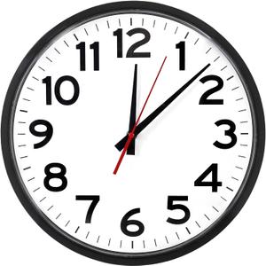 Ultimate Wall Clock | 14 Inch | Modern | Quartz | Analog | Home | Office | School | Gym | Indoor | Outdoor | Unbranded | Classic | Black | Battery Operated | Modern Dcor | Ticking, 14 Non-Atomic