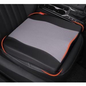 Lofty Aim Car Seat Cushion, Comfort Memory Foam Car Cushions for Driving - Sciatica & Lower Back Pain Relief, Driver Seat Pillow for Auto, Office Chair, Wheelchair - Black&Gray