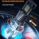 SEALIGHT S7S 9007/HB5 Light, 60000LM Brightest 6500K Cool White, 3Mins Easy Installation, 10 Years Lifespan, Plug-N-Play, IP68 Waterproof, 2 Pack