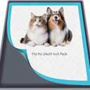 Silicone Dog Pee Pad Holder for Standard 24x24 in Pads, Non-Slip Leak-Proof Puppy Pad Tray, Portable Puppy Training Mat with Raised Edges for Floor Protection, Easy to Clean