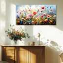 SERIMINO Large Wall Art for Living Room Canvas Prints, Farmhouse Nature Floral Botanical Wall Decor, Colorful Flower Market Modern Home Decor Oil Paintings Bathroom Decor Aesthetic 20"X40"