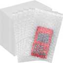 50Pack Bubble Out Bags Pouches 5.12" x 7.10" Self-Seal Clear Bubble Pouch Bags, Double Walled Bubble Cushioning Bags, Protective Wrap Cushioning Pouches for Shipping, Packing, Moving