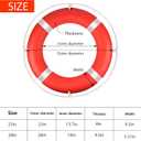Life Ring, 23"/28" Boat Safety Throw Rings, Life Preserver Ring with Bracket and 98.5 FT Floating Rescue Rope, Outdoor Professional Throwable Flotation Device