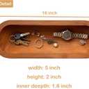 16 Long Wood Dough Bowl 16 x 5.8 x 2in Hand Carved Wooden Dough Bowls for Decor Wood Dough Bowls Decorative Wooden Dough Fruits Bowl for Table Centerpiece