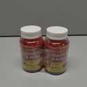 2 x Mushroom Gummies, Cordyceps Reishi Mushroom Supplement Gummies for Adults with Green Tea Extract, Brain Supplements for Memory and Focus, Energy, Athletic Performance*, Rest - 60 Count
