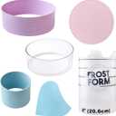 Frost Form Acrylic Starter Kit (8 inch) and 6-Piece Set | Professional-Quality 6 Inches Tall | Cake Frosting | Beginners and Pros | Cake Decorating Kit | Compatible with Piping Bags