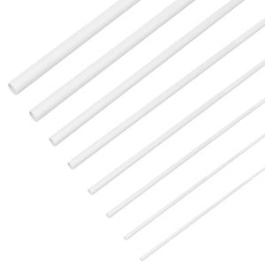 OLYCRAFT 32Pcs White ABS Plastic Round Hollow Tube Length 11.8 Inch Diameter 2/2.5/3/4/5/6/8/10mm Plastic Model Tube White Plastic Rods Round Bar Hollow Tubing Rod for Architectural Model Making