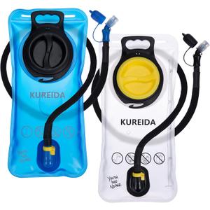 KUREIDA Hydration Bladder 2 Liter, BPA Free Water Bladder for Hiking Backpack Water Storage Bag with Insulated Tube, Hydration Backpack Replacement for Outdoor Camping Running Hiking