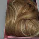 NAYOO Long Mixed Blonde Wavy Wig for Women 26 Inch Middle Part Curly Wavy Wig Natural Looking Synthetic Heat Resistant Fiber for Daily Party (Mixed Blonde)