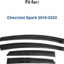 IG Window Visors Fit for 2016-2022 Chevrolet Spark, Out-Channel Rain Guards Vent Wind Deflectors 4PC, Car Accessories for 16-22 Chevy Spark