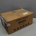 vancasso 8OZ Stackable Cappuccino Cups, Porcelain Espresso Cups with Saucers and Metal Stand Set of 4, Classic Printed Tea Cup Set for Coffee Drinks, Latte, Series SELENE (Vintage Blue, 8 Ounce)