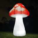 6 FT LED Inflatable Mushroom with Built‑in Fan – Outdoor Garden, Backyard, Stage, Pathway & Holiday Party Decor
