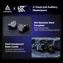 Linsoul KZ ZS10 Pro, 4BA+1DD 5 Driver in Ear Monitor, HiFi Wired Earbuds, Gaming Earbuds, Hybrid IEM Earphones with Stainless Steel Faceplate, Detachable Cable for Musician(with Mic, Dark Black)