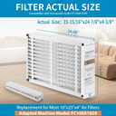 2 Pack 16x25x4 Pleated Furnace Filter - Replacement for Honeywell FC100A1029, Foldable Design, Actual Size 15.94 x 24.86 x 4.38 Inches
