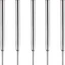 5 x HeTaoCat Red Ink Refill Pack of 5, Replaceable Ballpoint Pen Refills, Medium Point Metal Refil (Red)