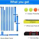 Zdgao Portable Pickleball Net for Driveway, 22FT Regularion Size Pickle Ball Net with Outdoor Pickleballs and Carry Bag, Weather Resistance Steady Steel Frame